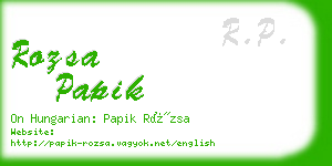 rozsa papik business card